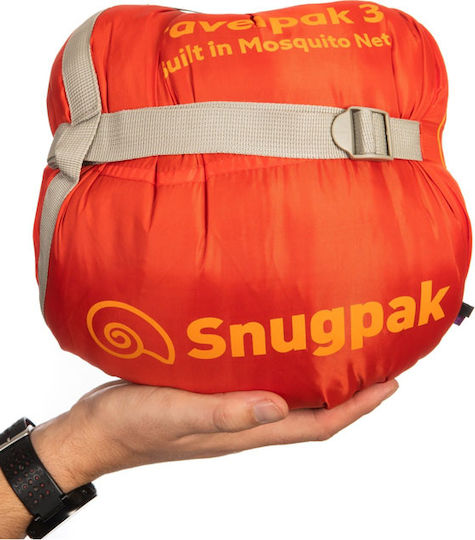 Snugpak Sleeping Bag Μονό 3 Εποχών Travelpak 3 Emerald Green