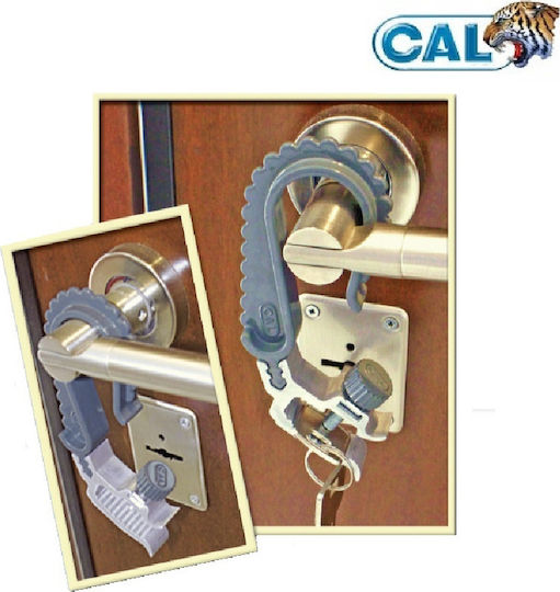 Cal Crocodile Lock for Sliding Aluminum Doors Black with Key