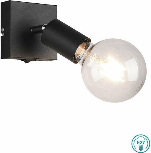 Trio Lighting Vannes Einzel Spot mit Fassung E27 in Schwarz Farbe Trio Lighting Vannes Einzel Spot mit Fassung E27 in Schwarz Farbe