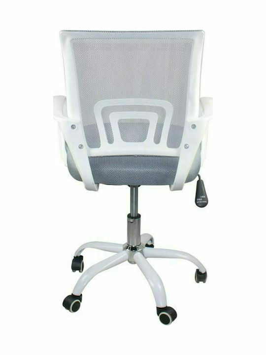 Woodwell BF2101-SW Office Chair With Recline White / Grey Mesh