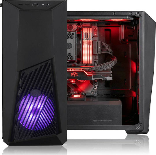 CoolerMaster MasterBox K501L Gaming Middle Tower Carcasă Calculator cu Fereastră Laterală și Iluminare RGB Negru