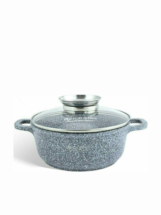 Edenberg Pots Set Made of Aluminum Gray with Stone Coating 6 Pieces
