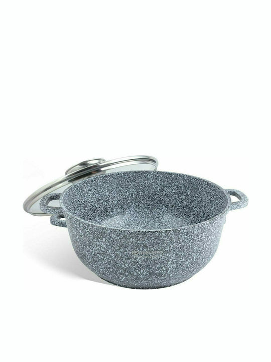 Edenberg Pots Set Made of Aluminum Gray with Stone Coating 6 Pieces