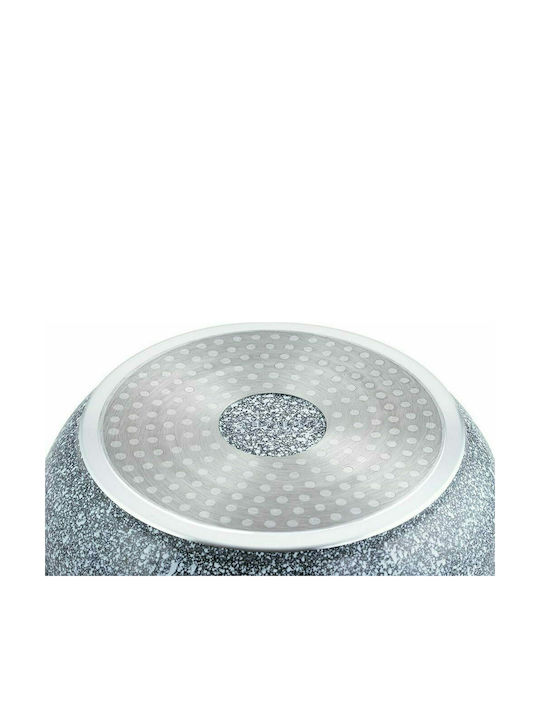 Edenberg Pots Set Made of Aluminum Gray with Stone Coating 6 Pieces