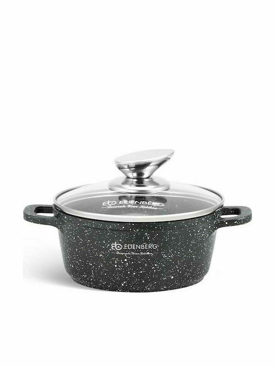 Edenberg Pots Set of Aluminum with Non-stick Coating Black 8pcs