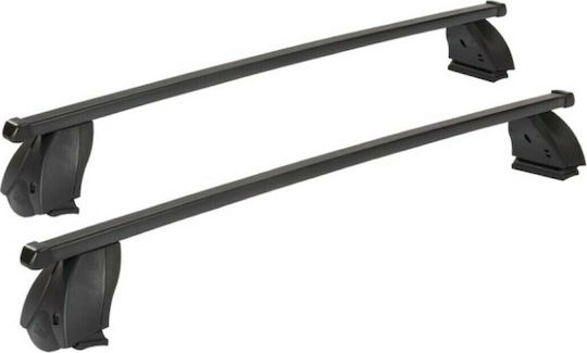 K39 Metallic Car Roof Bars BSM130 K17 130cm for Land Rover Range Rover Evoque 4D Set with Roof Rack Legs Black