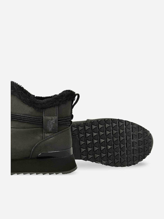 Vanessa3 Wildleder Stiefeletten Damen mit Pelz Gray