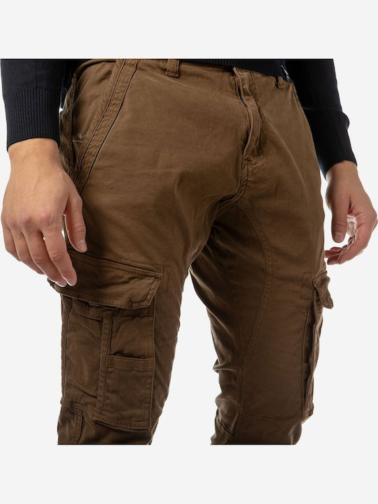 Trousers Cargo Elastic Brown