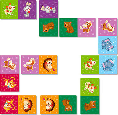 Настолна игра Domino Animals за 1+ играчи 3+ години (EN) Dodo