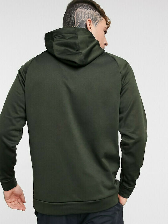 Nike Therma Training Men's Sweatshirt Dri-Fit with Hood and Pockets Khaki