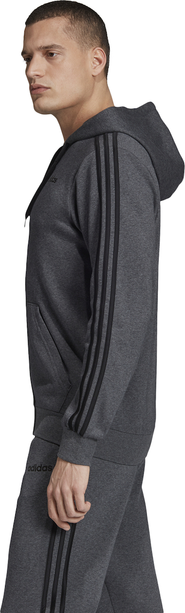Adidas Essentials 3-Stripes Ανδρική Φούτερ Ζακέτα με Κουκούλα και Τσέπες  Heather Grey DX2528 | Skroutz.gr