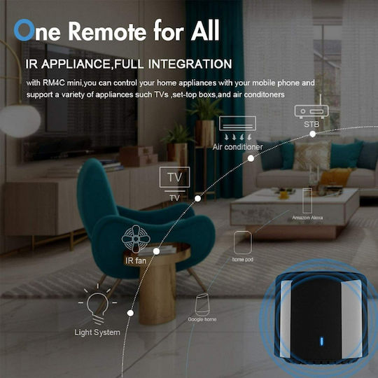 Broadlink BestCon RM4C Mini Умен хъб Wi-Fi / IR Съвместим с Google Home, Alexa & IFTTT
