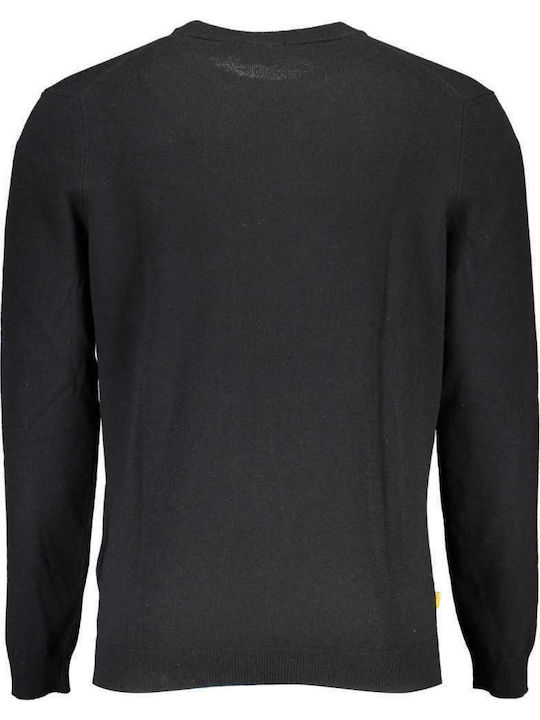 Merino Langarm-Pullover Schwarz