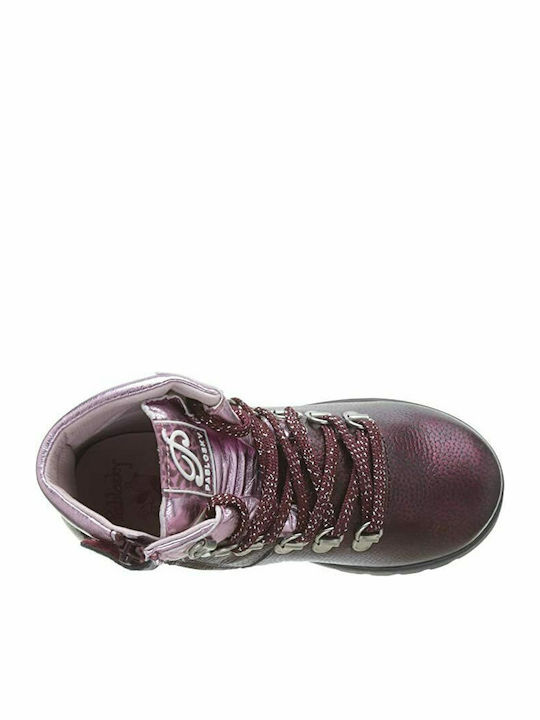 Cizme Copii cu Șireturi Burgundy