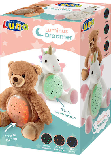 Luna Plush Bear with Led Projector 25 cm