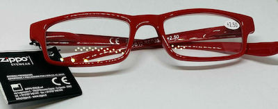 Zippo Reading Glasses +2.50 in Red color 31Z-B10-RED250