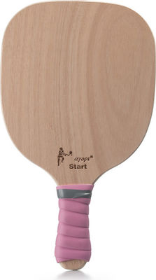 "το αγόρι" Start Beach Racket Beige 400gr with Straight Handle Purple