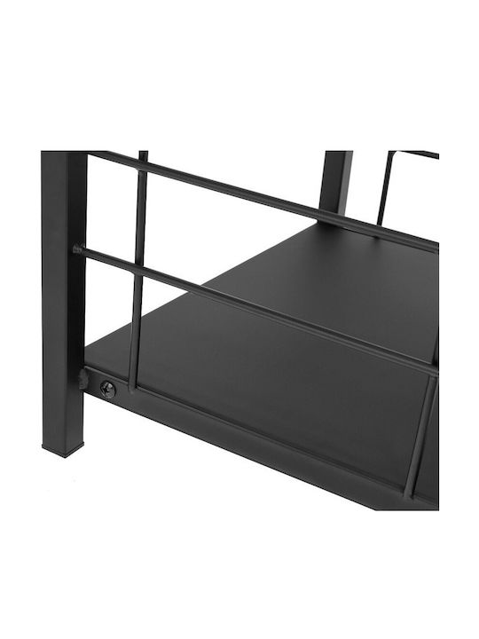 Kaminer Metallic Firewood Shelf 30x40x73cm Black