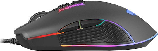 Natec Scrapper RGB Gaming Ποντίκι 6400 DPI Μαύρο