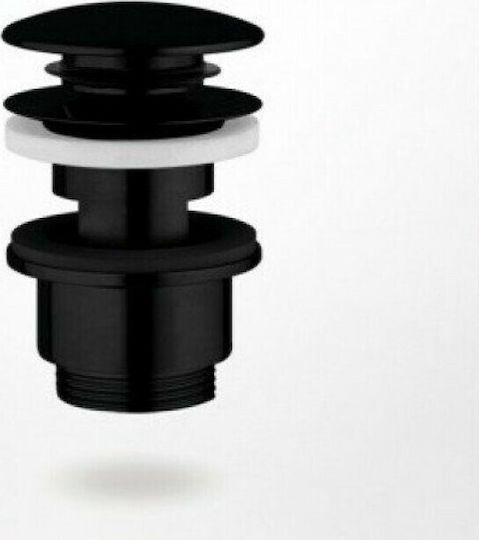 Eurorama Clic-Clac R0338 Pop Up Ορειχάλκινη Βαλβίδα Νιπτήρα Μαύρη Black Matt