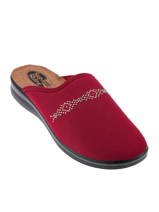 Sunshine Anatomic Women's Slippers In Red Colour