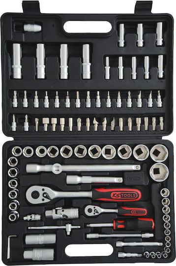Ks Tools Καστάνια με Καρυδάκια 1\2" & 1\4" 94τμχ