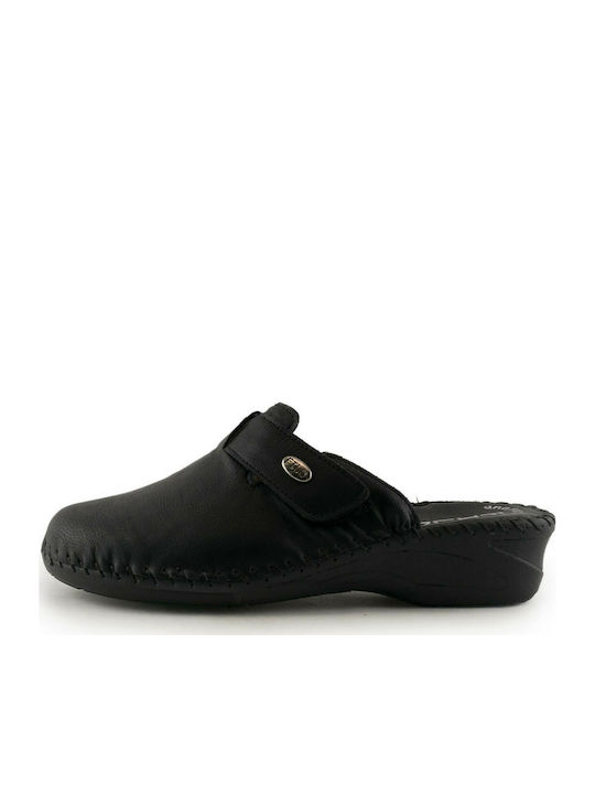 Fild Anatomic Sparta 03 Anatomice Din piele Papuci Negre