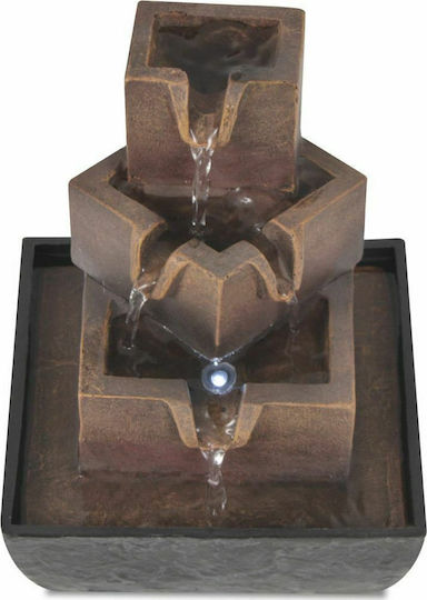vidaXL Fountain with LED Light 13.5x13.5x17.5cm Interior made of Synthetic Resin 244285