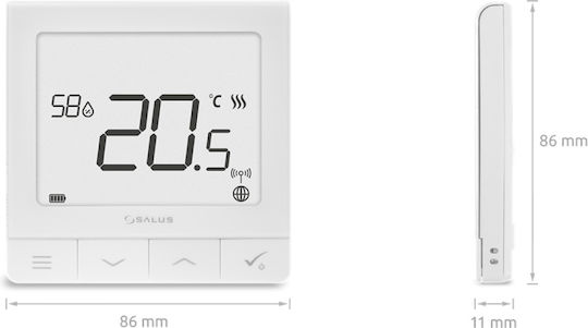 Salus SQ610RF Ψηφιακός Θερμοστάτης Χώρου Smart με Wi-Fi