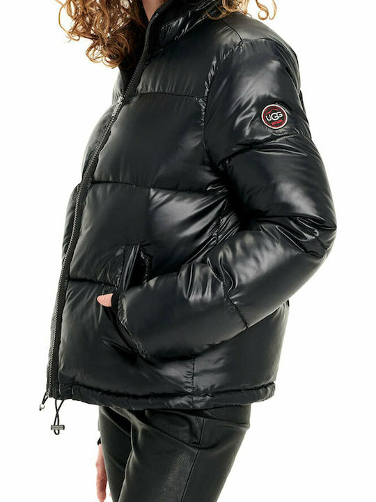 Izzie Κοντό Γυναικείο Puffer Μπουφάν για Χειμώνα Μαύρο