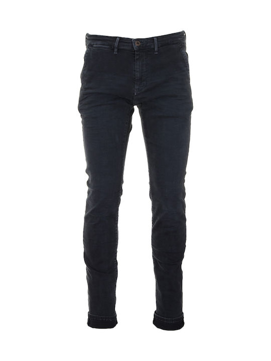 James Men's Jeans Pants Elastic with Slim Fit Black