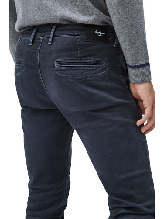 James Men's Jeans Pants Elastic with Slim Fit Black