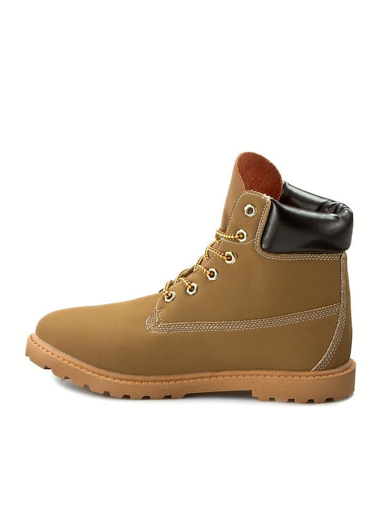 Kombo Mid Leder Gelb Stiefel