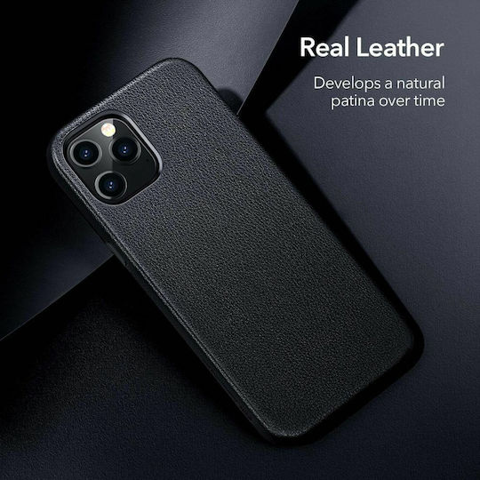 ESR Metro Premium Задна корица Кожа 0.4мм Черен (iPhone 12 Pro Max)