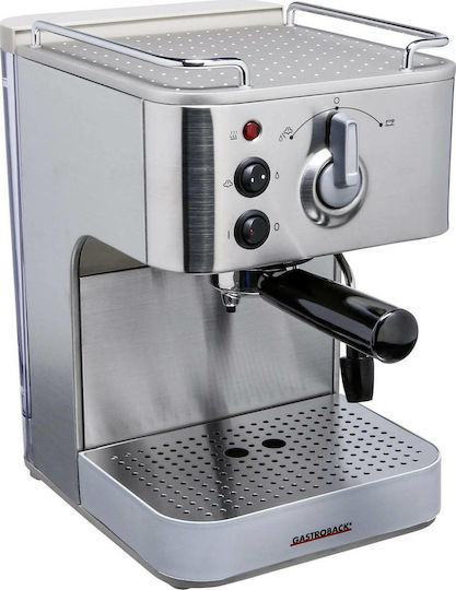 Gastroback 42606 Design Espresso Plus Μηχανή Espresso 1250W Πίεσης 15bar Ασημί