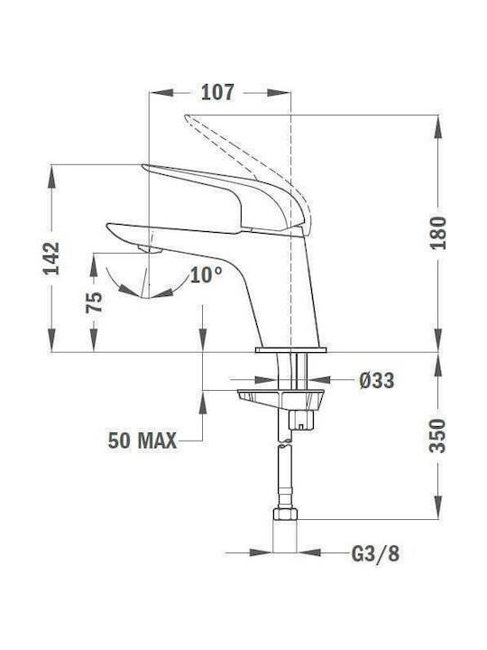 Teka Itaca S Mixing Sink Faucet Silver 673450210