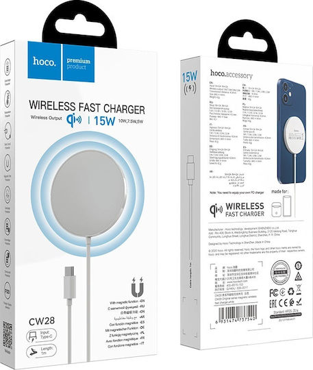 Hoco Φορτιστής Magsafe 5W Λευκός (CW28)