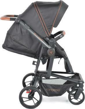 Cangaroo Ellada Verstellbar 3 in 1 Baby Kinderwagen Geeignet für Neugeborene Schwarz 15kg