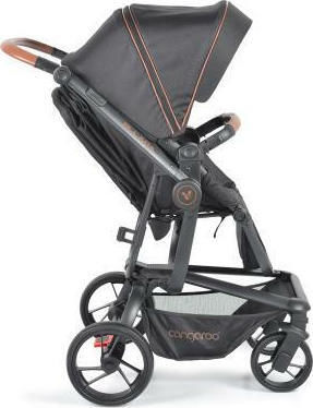Cangaroo Ellada Verstellbar 3 in 1 Baby Kinderwagen Geeignet für Neugeborene Schwarz 15kg