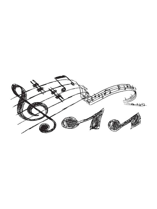 Decorative Sticker Wall Music 1pcs 45x35cm Ango
