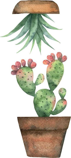 Διακοσμητικό Αυτοκόλλητο Τζαμιού Cactus 4τμχ 34x15.5εκ. Ango Διακοσμητικό Αυτοκόλλητο Τζαμιού Cactus 4τμχ 34x15.5εκ. Ango