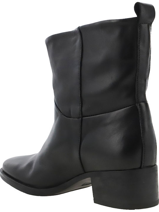 Leather Women's Ankle Boots Black