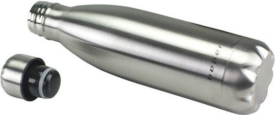 Beper Travel Flask Flasche Thermosflasche Rostfreier Stahl 500ml Silber