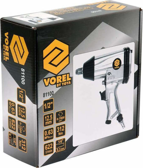Vorel 81100 Αερόκλειδο 1/2" με Μέγιστη Ροπή 34.67kgm