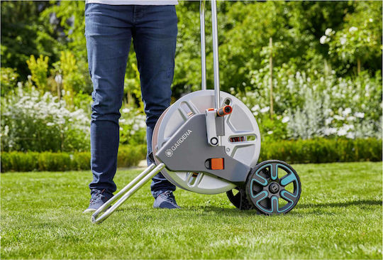 Gardena AquaRoll M Wheeled Garden Hose Box for Hose up to 25m with Rewind Handle