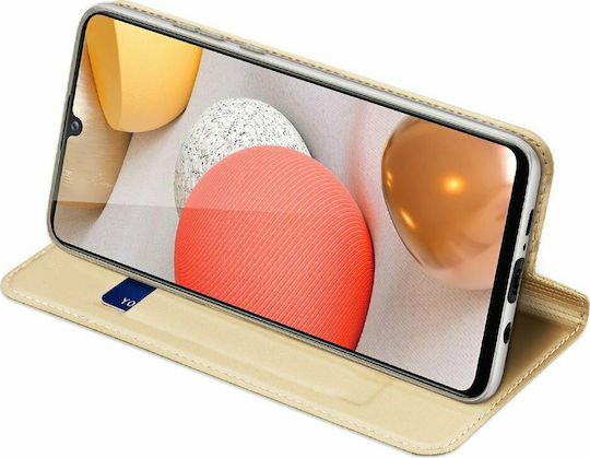 Dux Ducis Skin Pro Book Δερματίνης Χρυσό (Galaxy A42)