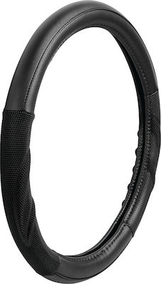 Lampa Car Steering Wheel Cover Suzuka with Diameter 37-39cm Leatherette Black L3293.1