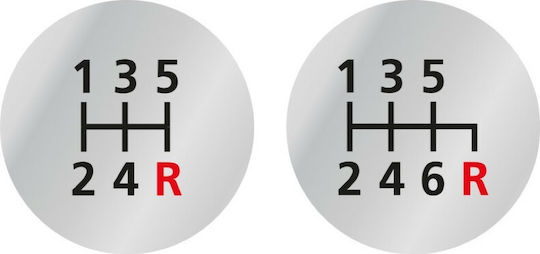 Lampa Shift Knob Formula Gear 2 Leather Gear Shift Knob with 2 Speed Indicator Stickers 32mm (Fiat & Opel) Universal Black