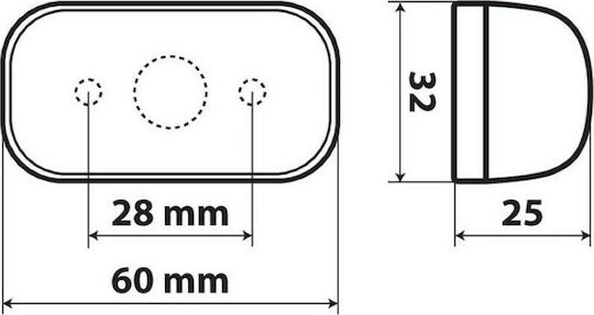 Lampa Lumini de Volum ale Camionului 1buc Lumină volum camion 10 - 30V - Portocaliu L4147.4