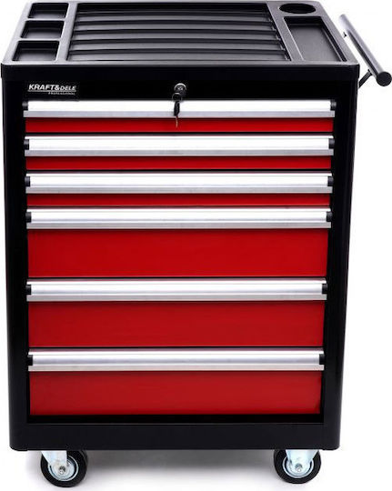 Kraft & Dele Cu roți Metal Căruță L70xA48xÎ83.5cm